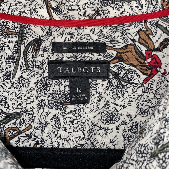 Talbots button down equestrian top size 12 - Picture 4 of 6